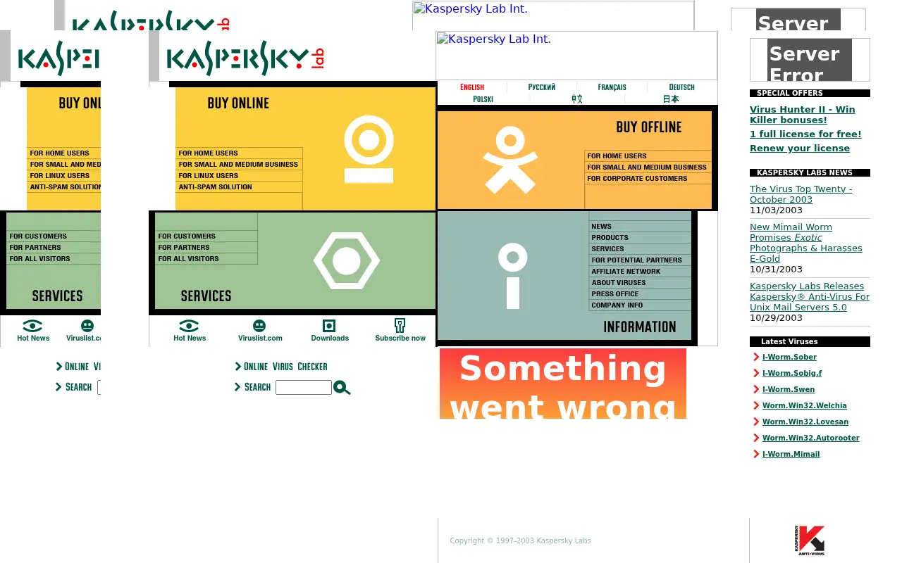 kaspersky.com in 1998