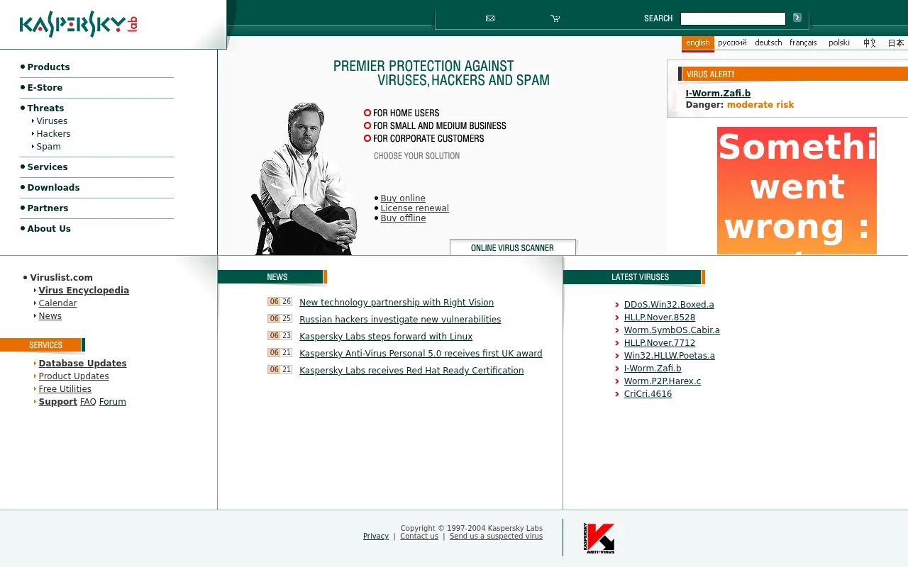 kaspersky.com in 2004