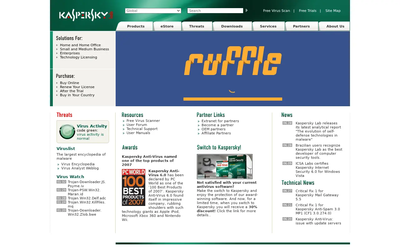 kaspersky.com in 2007
