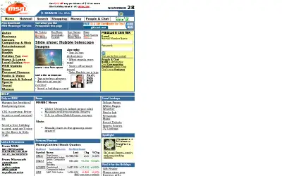 msn.com in 1999