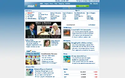 msn.com in 2007