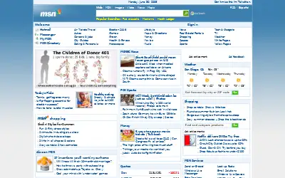 msn.com in 2008