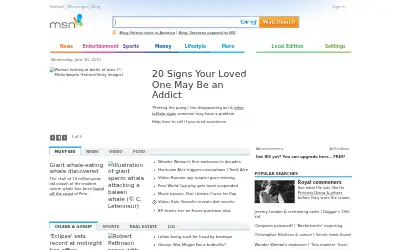 msn.com in 2010