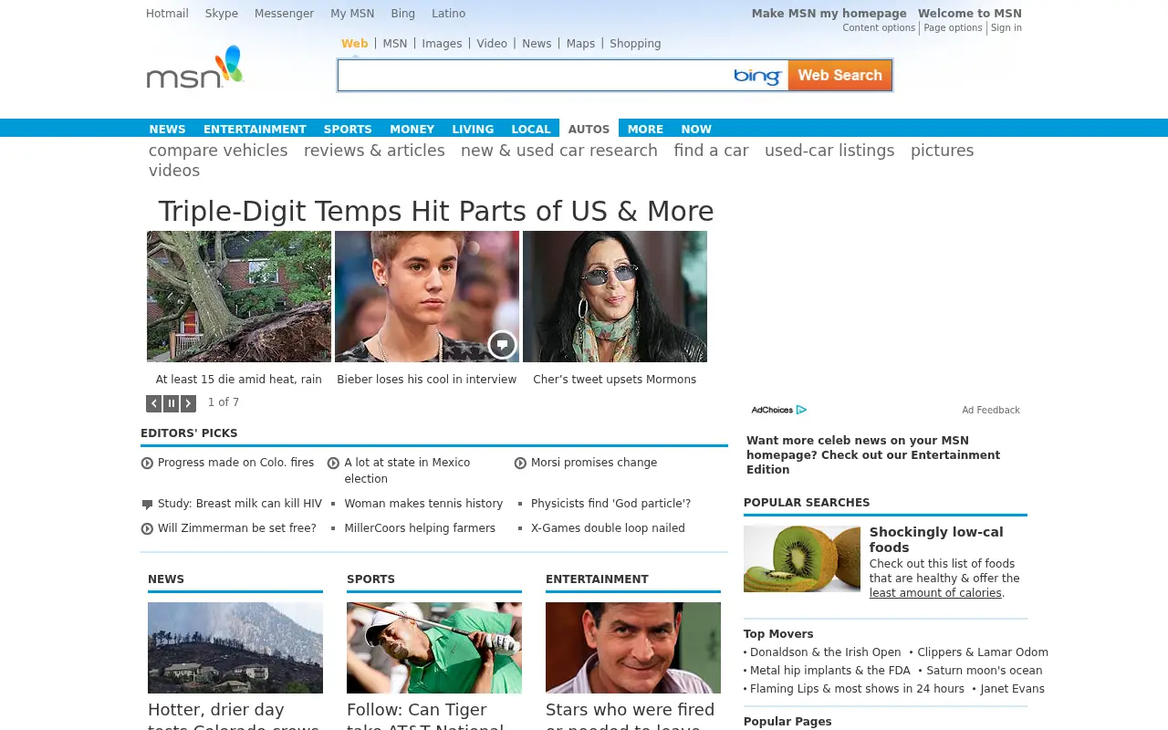 msn.com on July 1, 2012