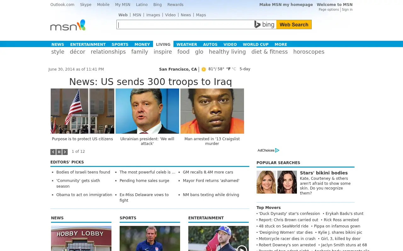 msn.com on June 30, 2014