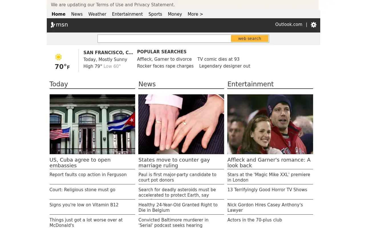 msn.com on July 1, 2015