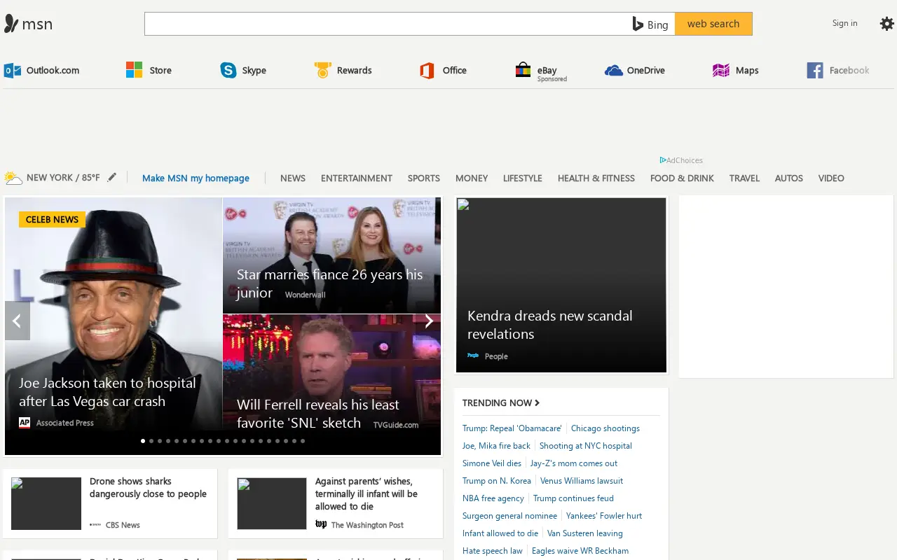 msn.com in 2017