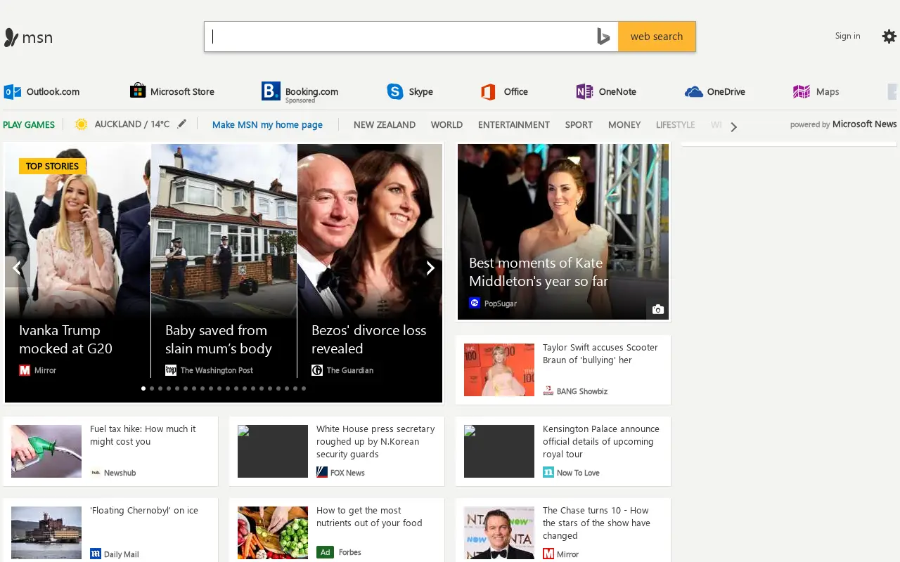 msn.com in 2019