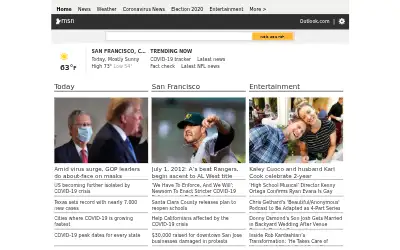 msn.com in 2020