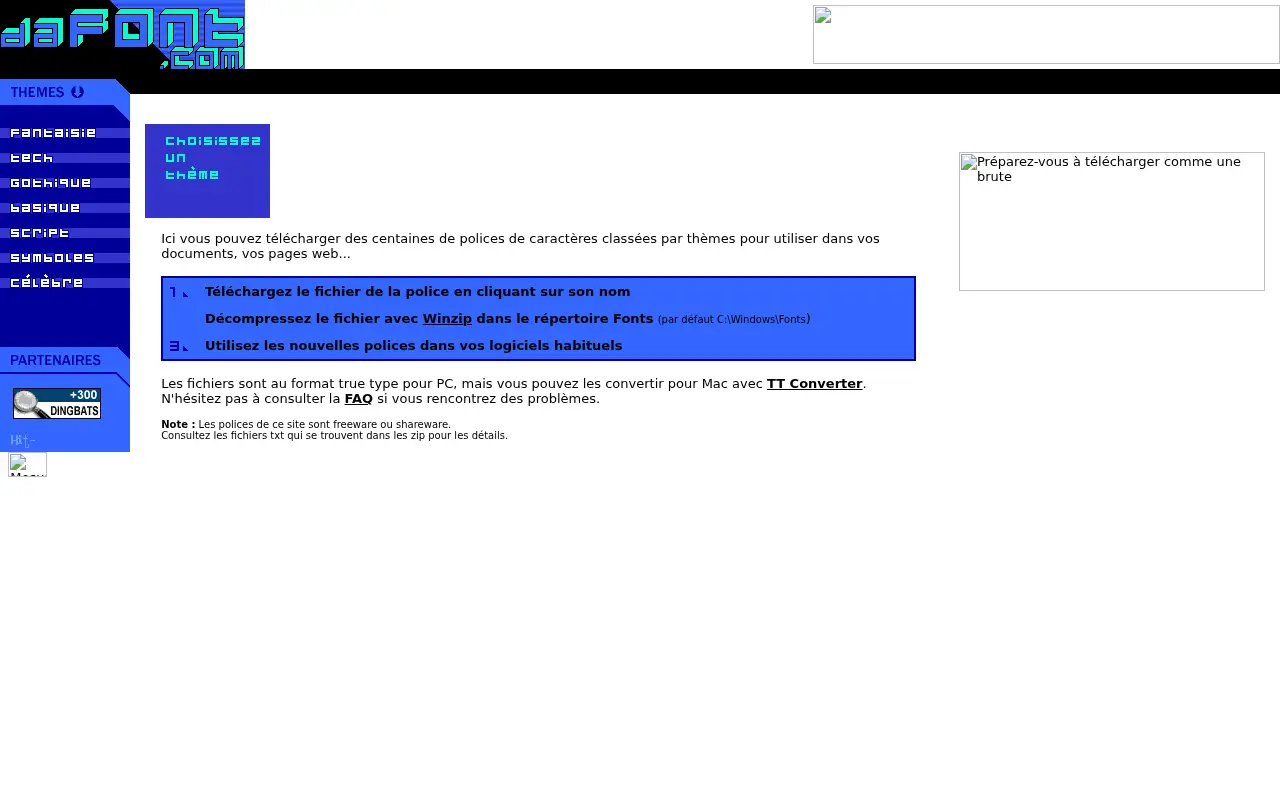 dafont.com on July 1, 2001