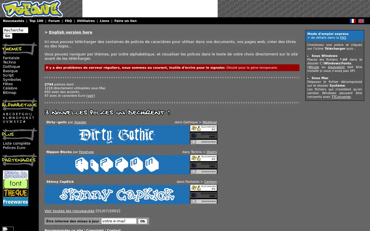 dafont.com on July 26, 2002