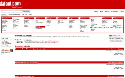 dafont.com in 2005