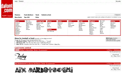 dafont.com in 2008