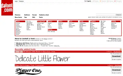dafont.com in 2014