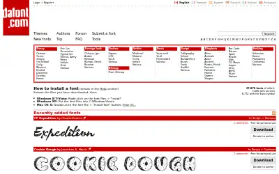 dafont.com in 2015
