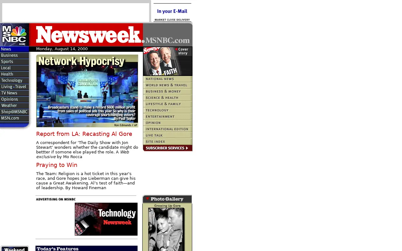 newsweek.com in 2000