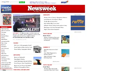 newsweek.com in 2007