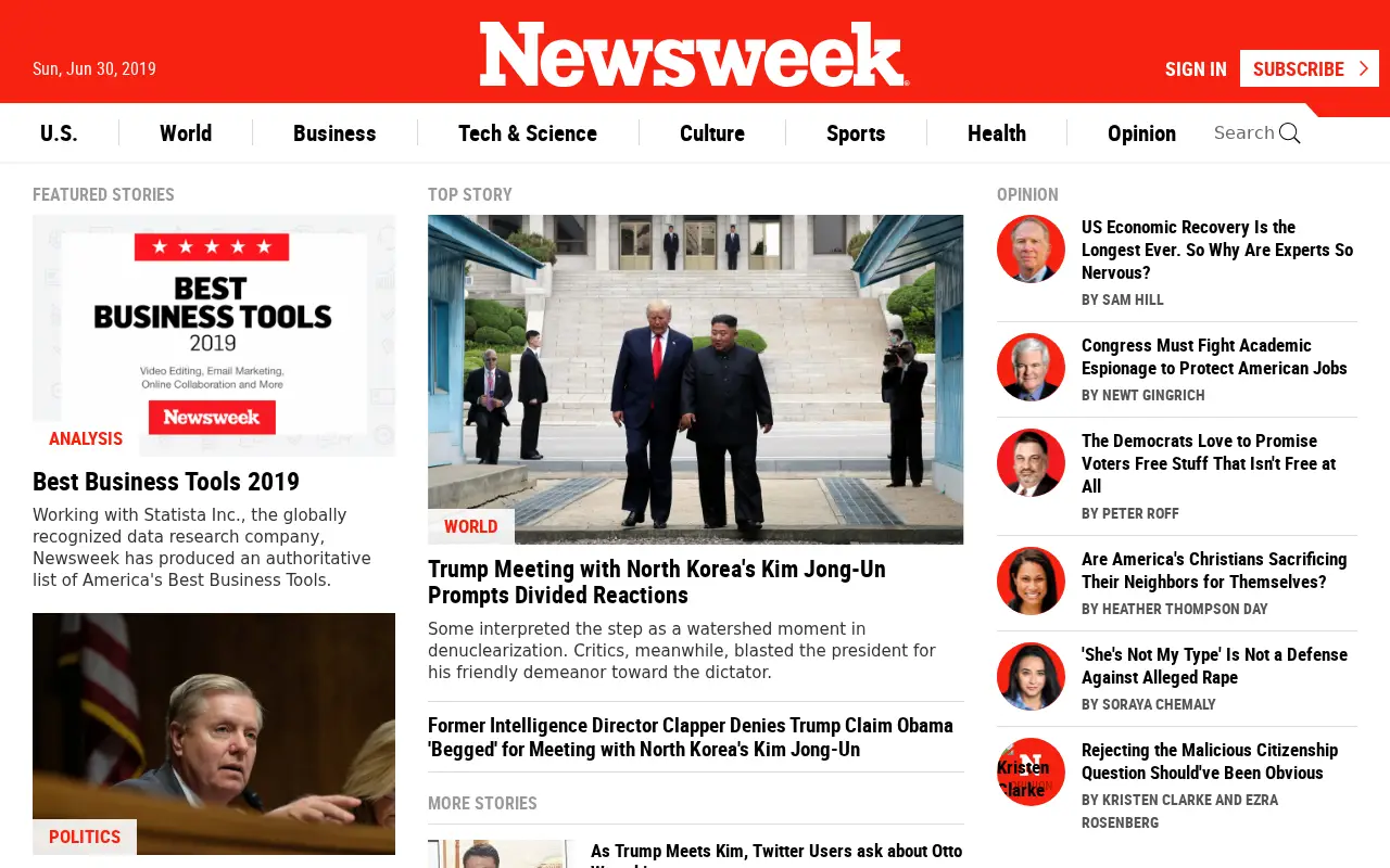 newsweek.com in 2019
