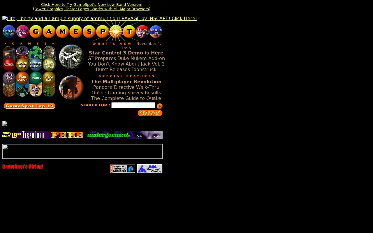 gamespot.com in 1996