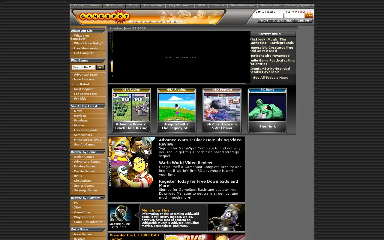 gamespot.com in 2003
