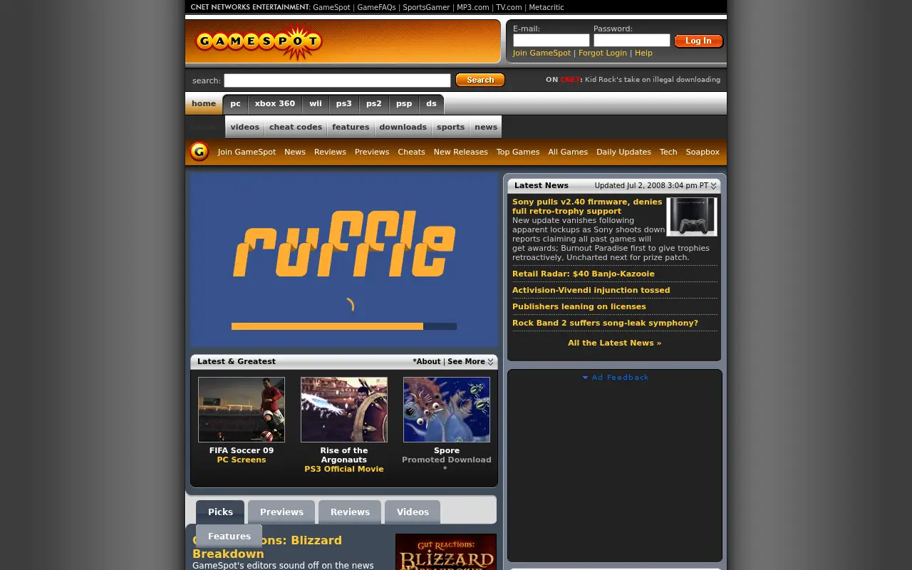 gamespot.com on July 3, 2008