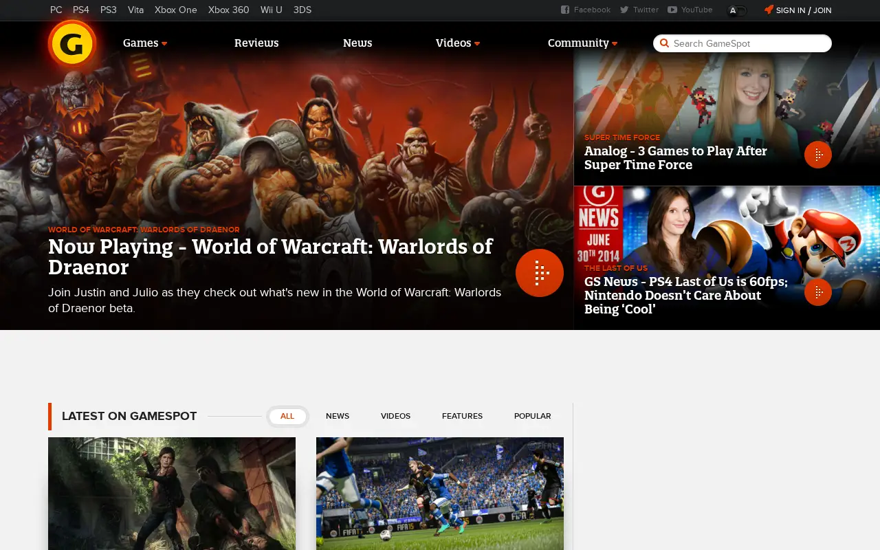 gamespot.com in 2014