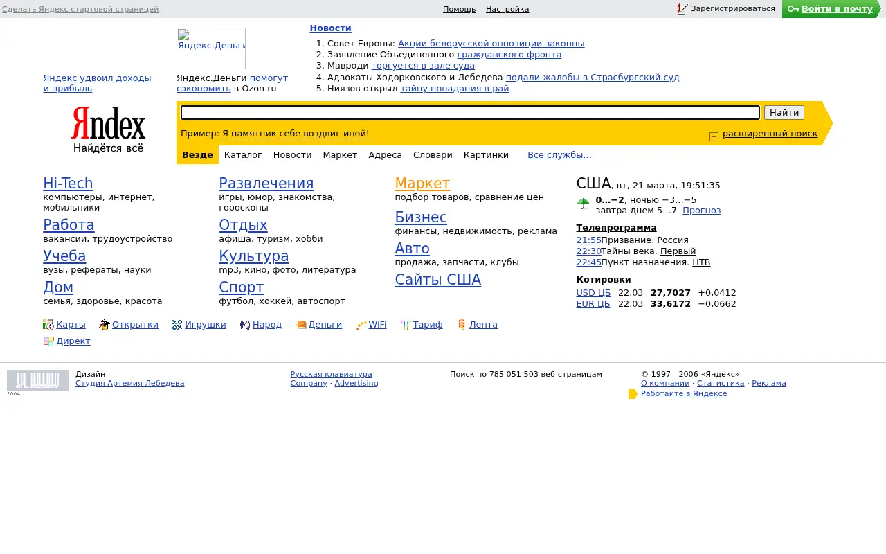 yandex.com in 2006