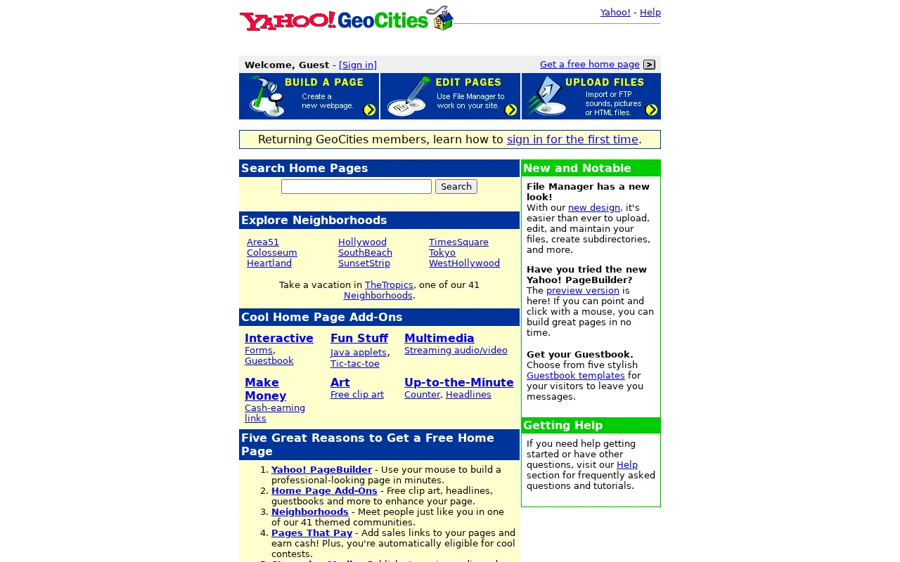 geocities.com in 1999