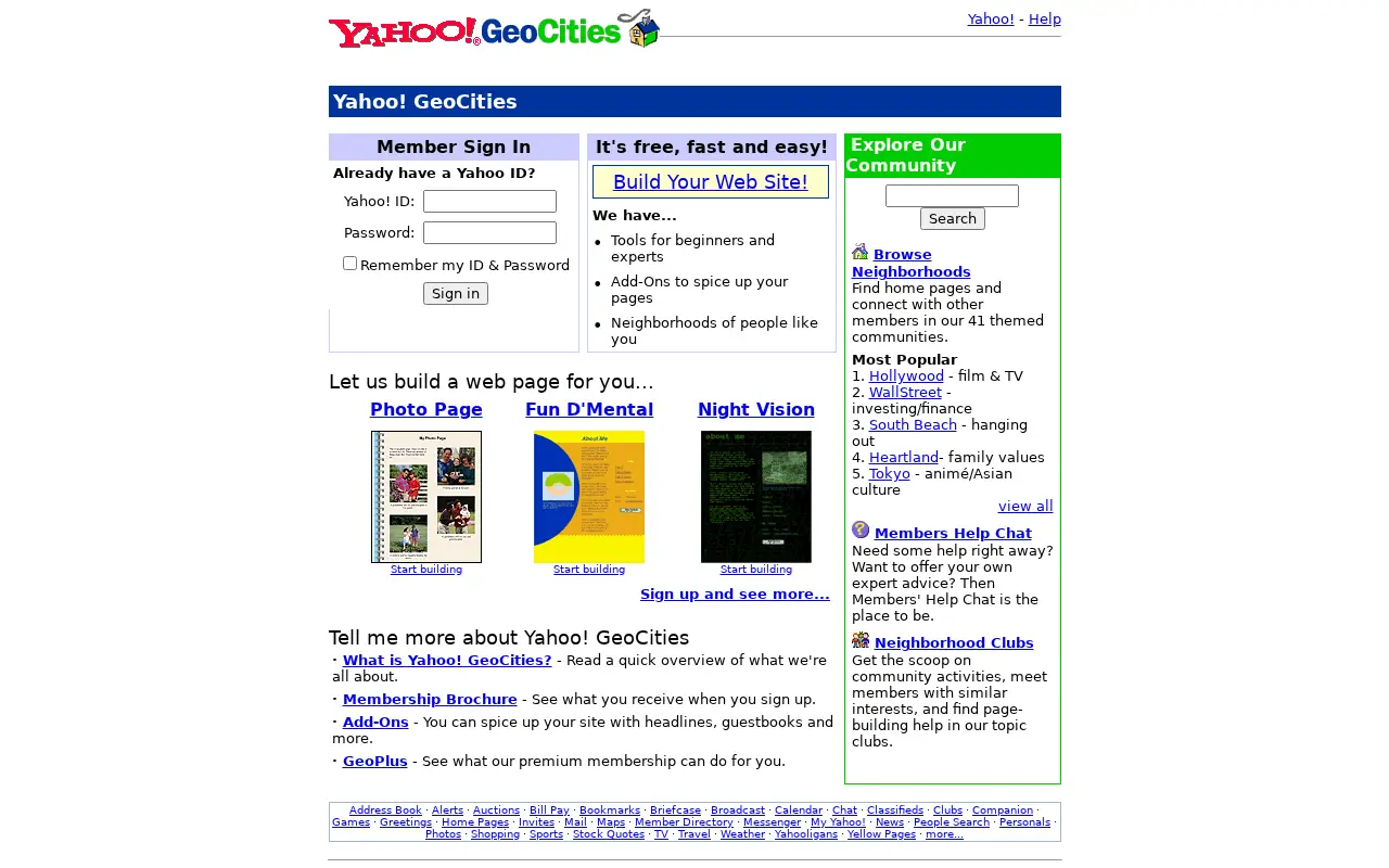 geocities.com in 2000