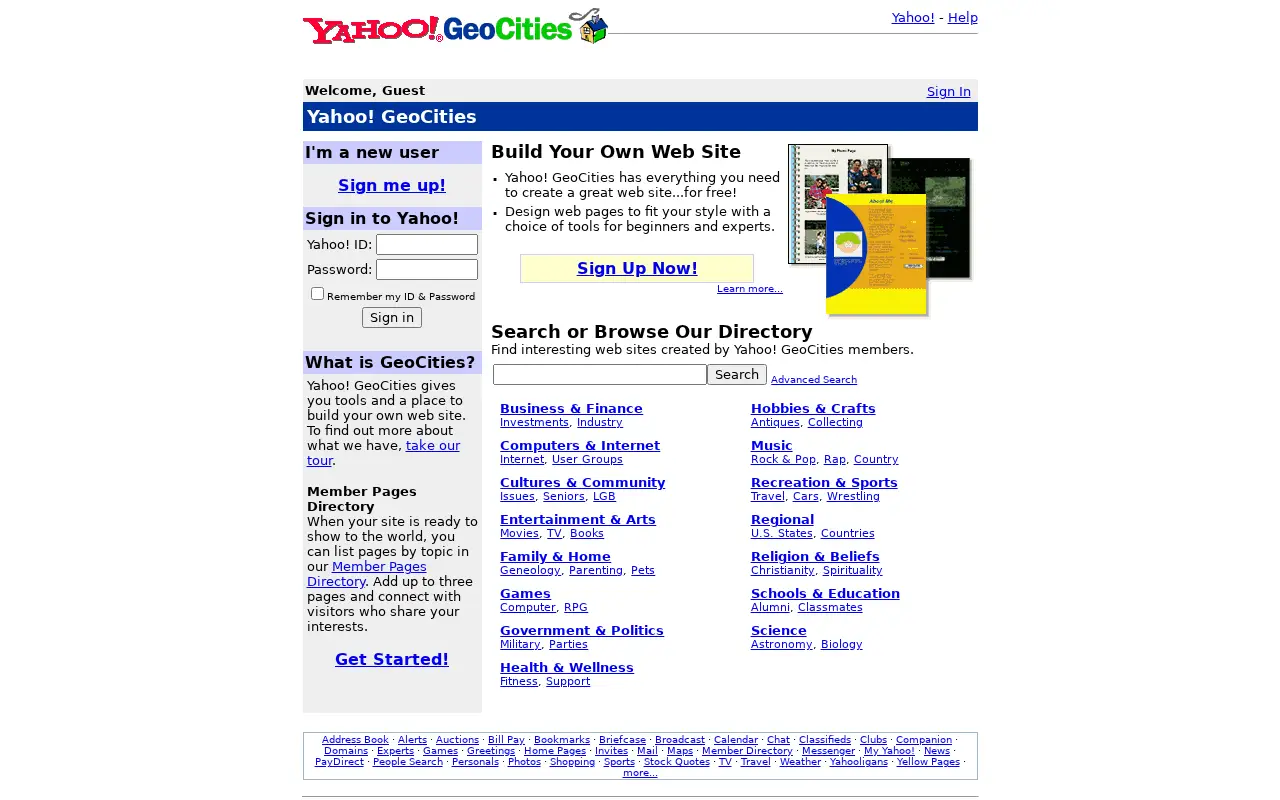 geocities.com in 2001