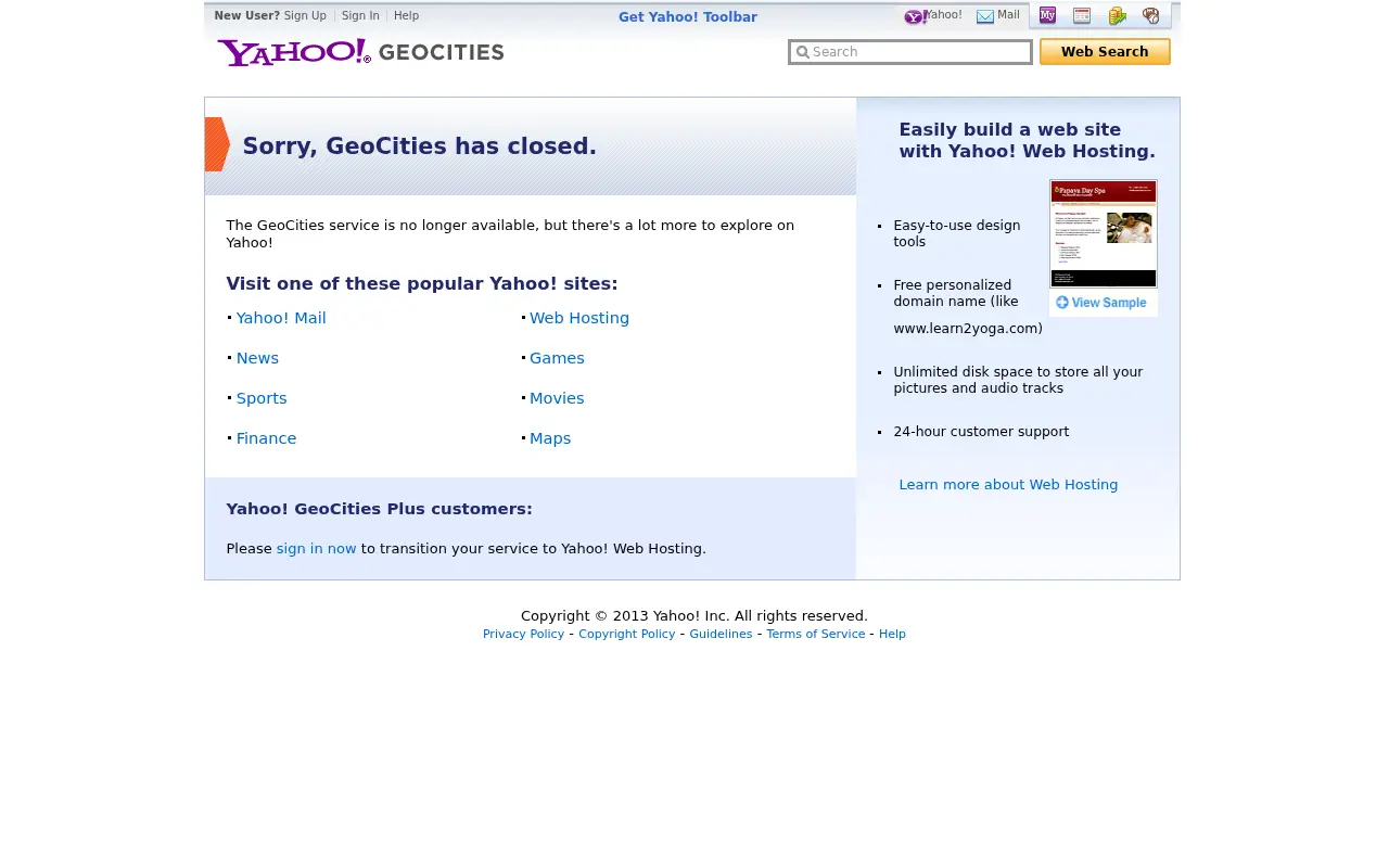 geocities.com in 2013