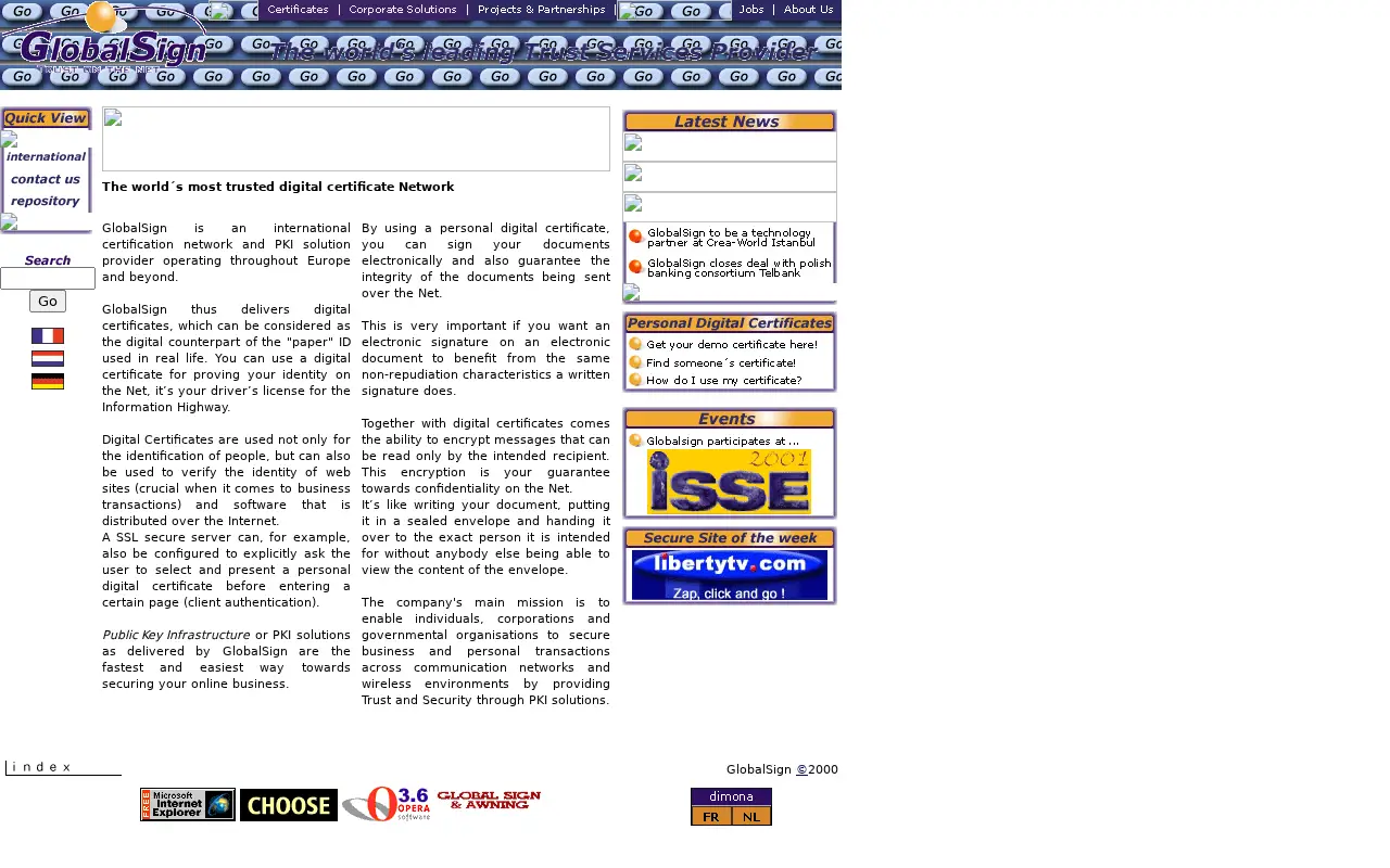globalsign.com in 2001