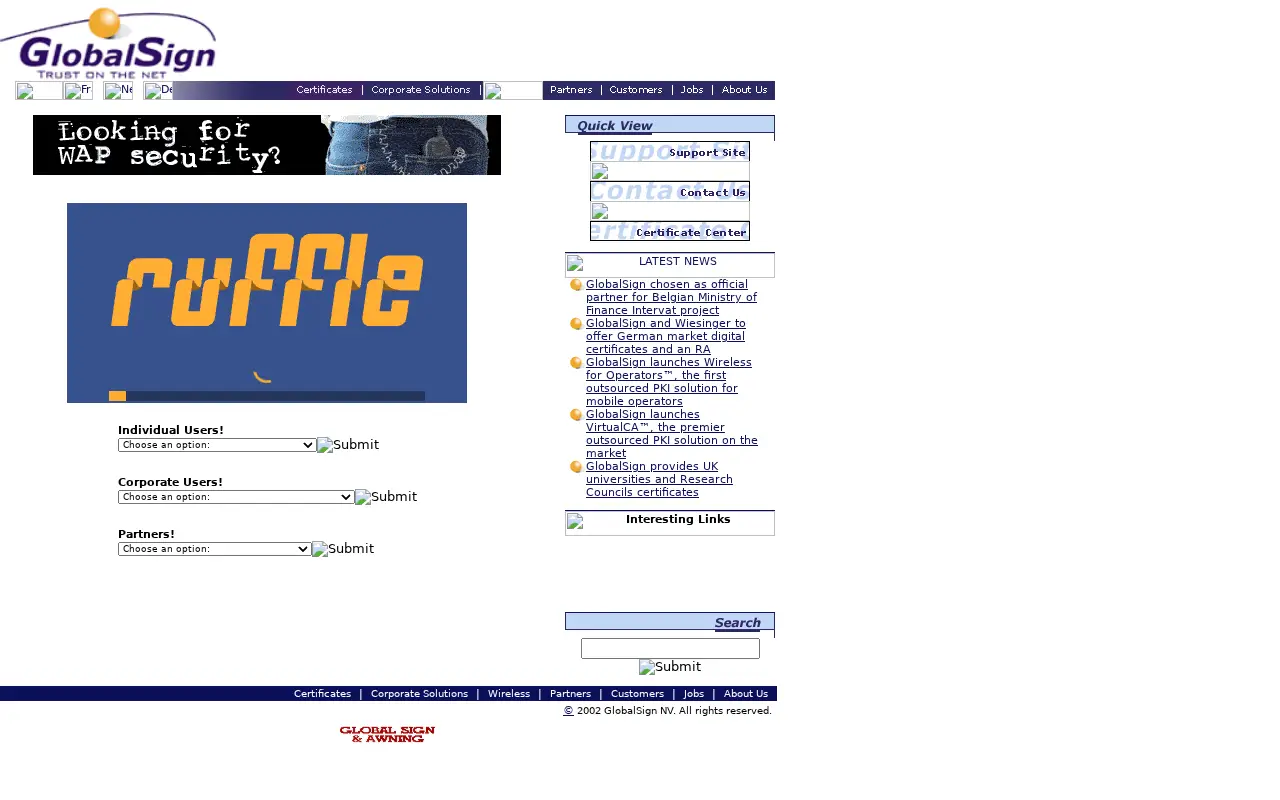 globalsign.com on June 5, 2002