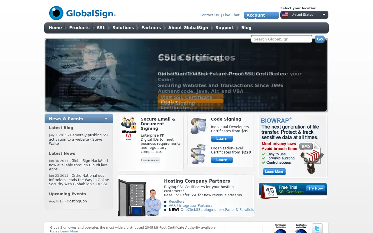 globalsign.com in 2011