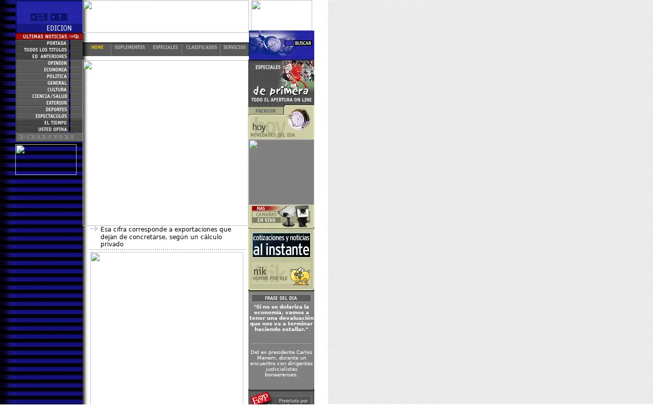lanacion.com.ar in 2000