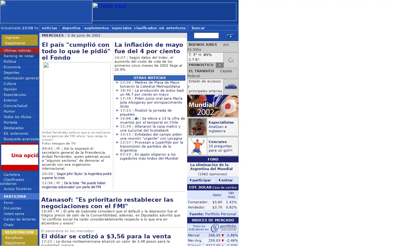 lanacion.com.ar in 2002