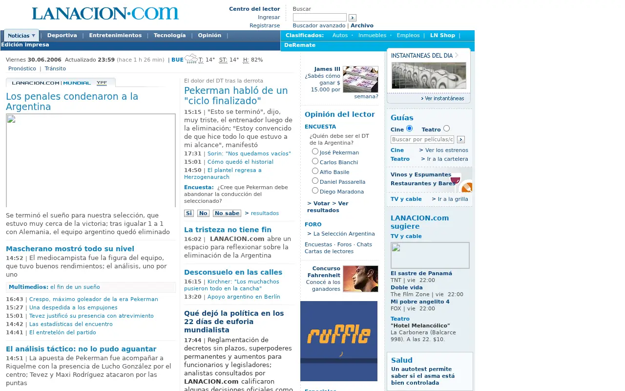lanacion.com.ar in 2006
