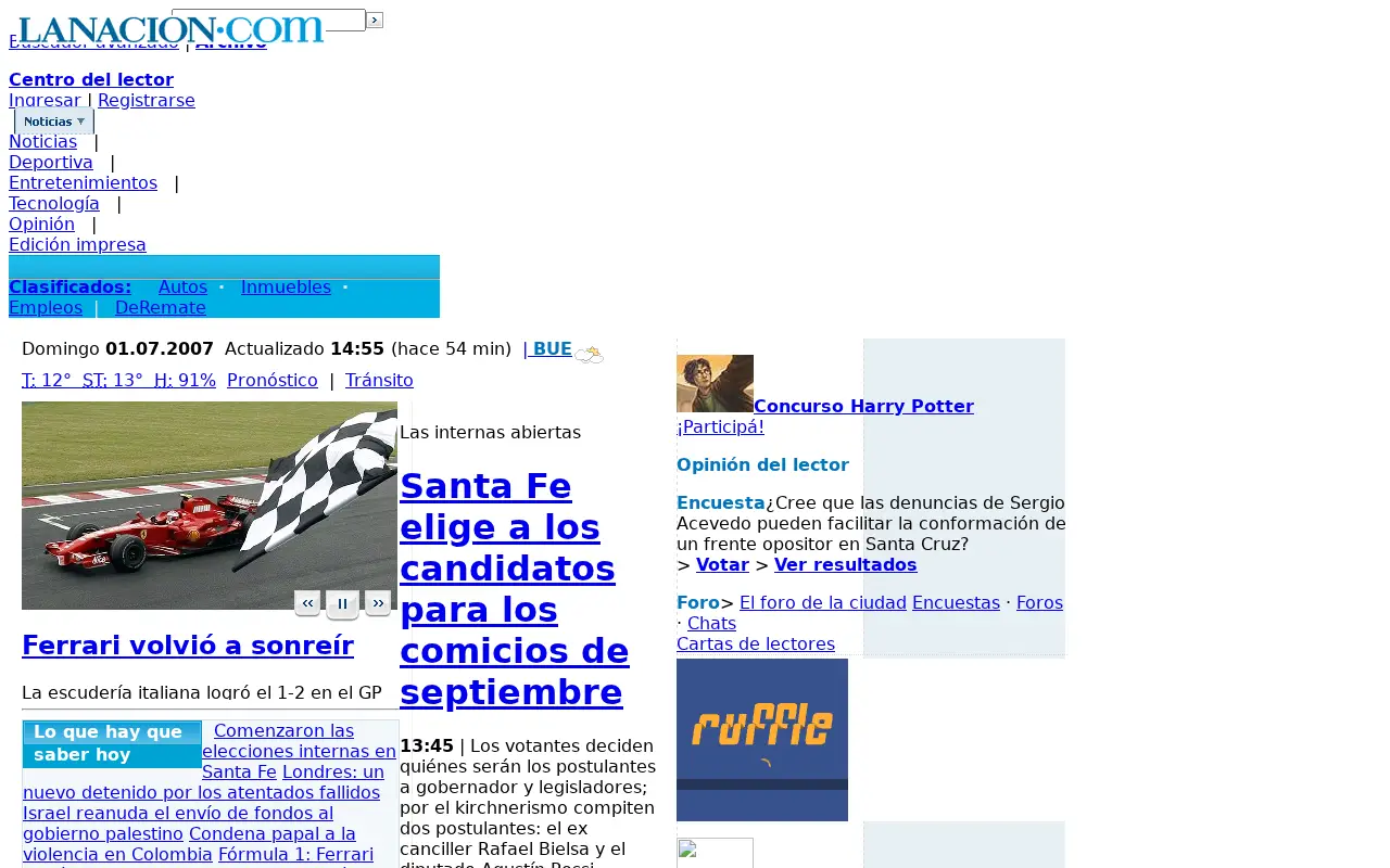lanacion.com.ar in 2007
