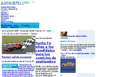 lanacion.com.ar in 2007