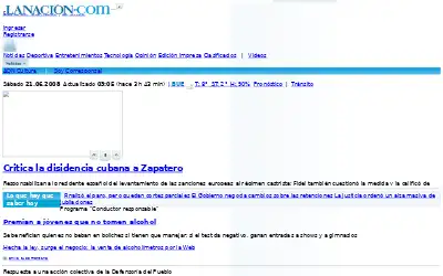 lanacion.com.ar in 2008