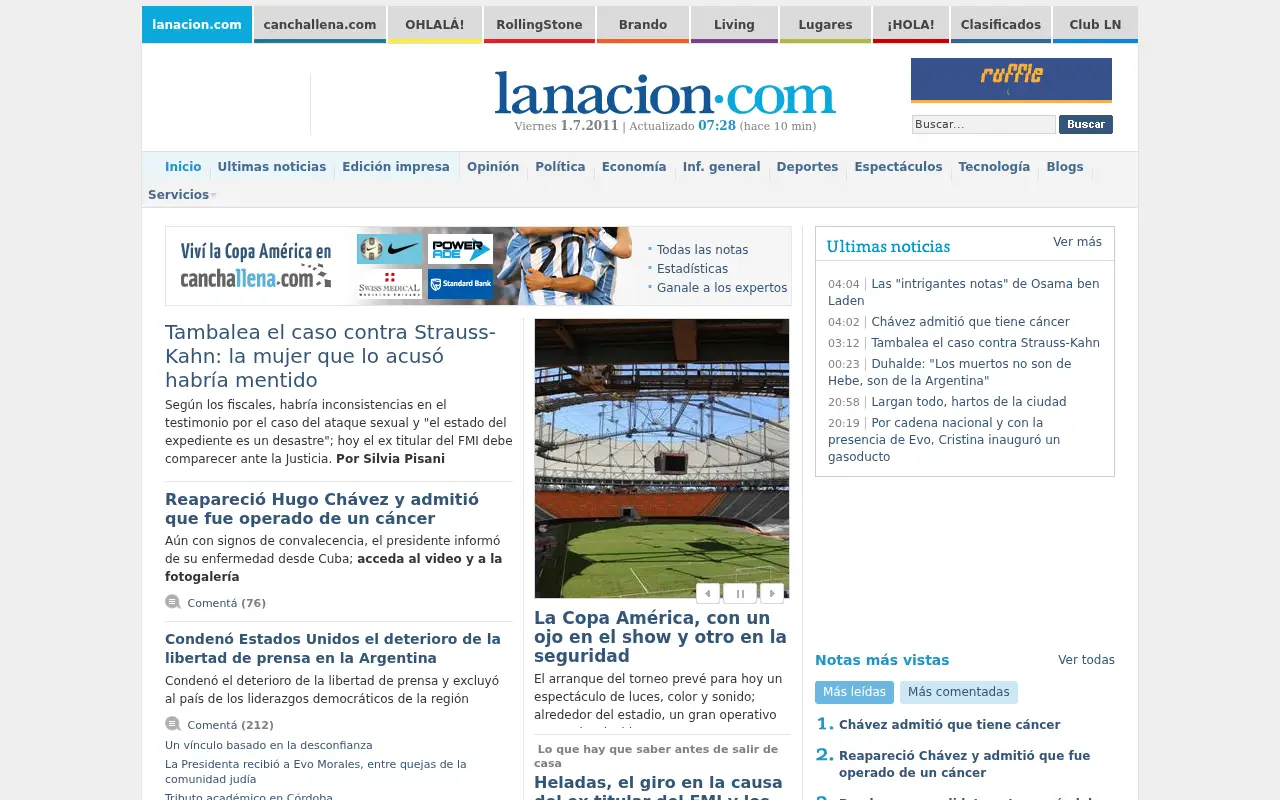 lanacion.com.ar in 2011