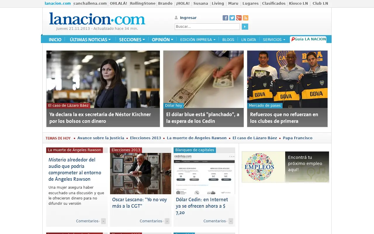 lanacion.com.ar in 2013