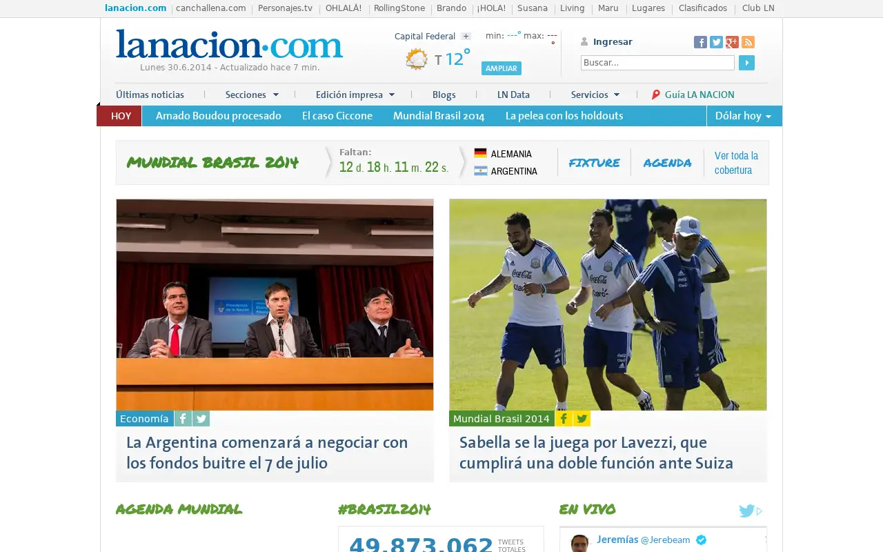 lanacion.com.ar in 2014