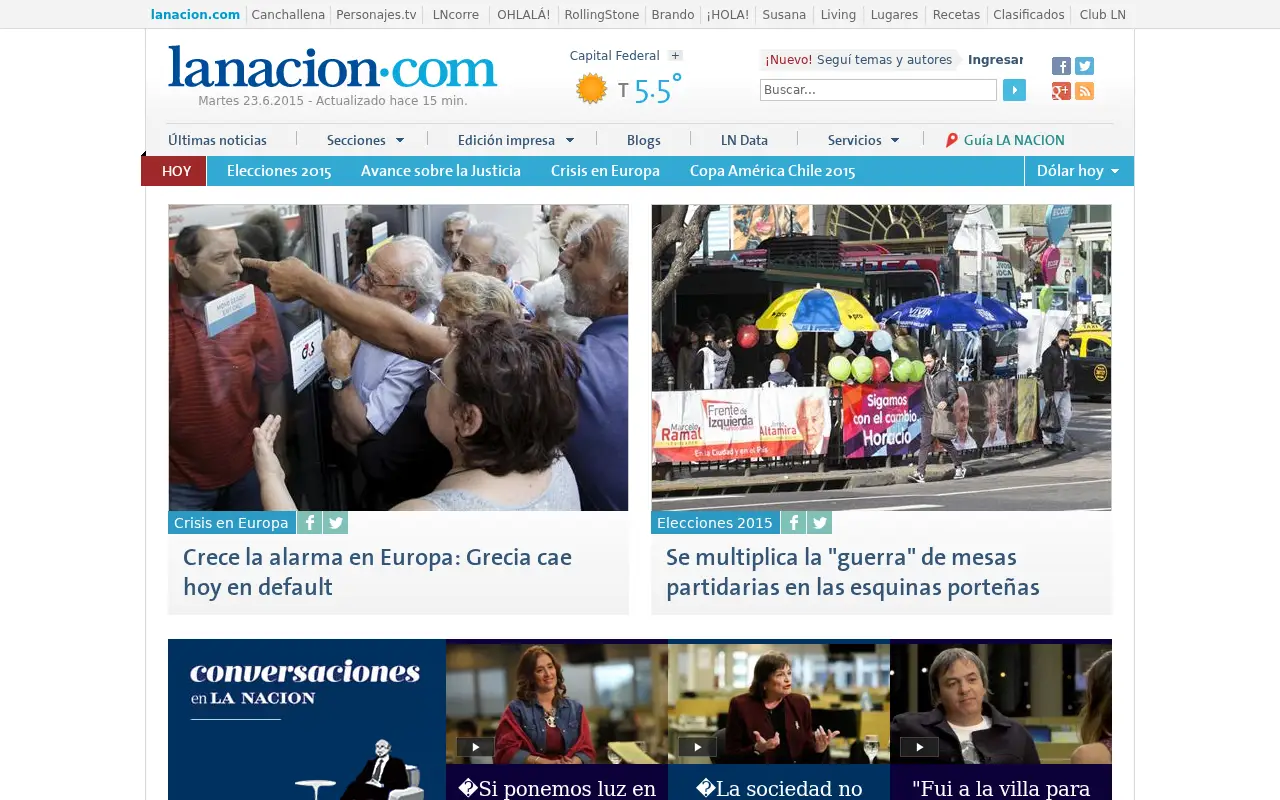 lanacion.com.ar in 2015