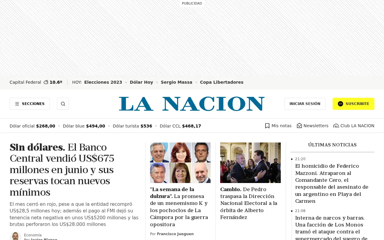 lanacion.com.ar in 2023