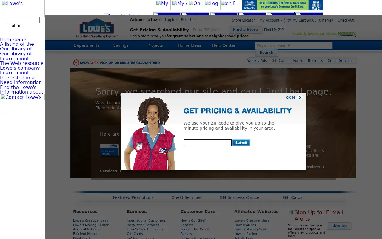 lowes.com in 1999
