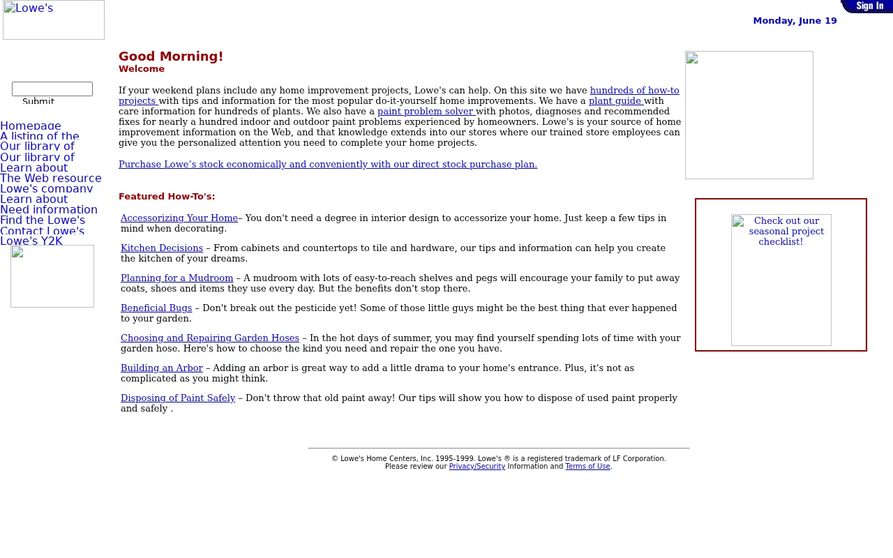 lowes.com in 2000