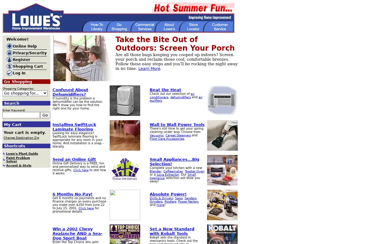 lowes.com in 2001
