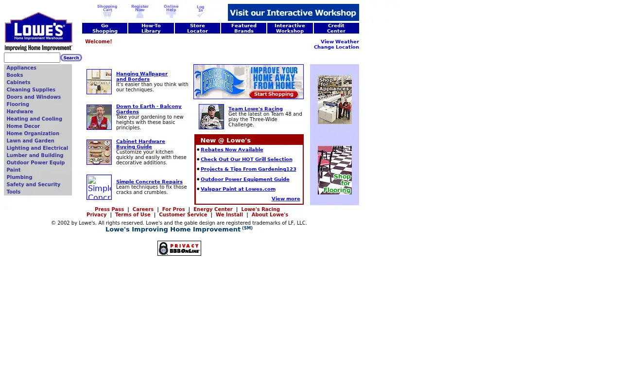 lowes.com in 2002