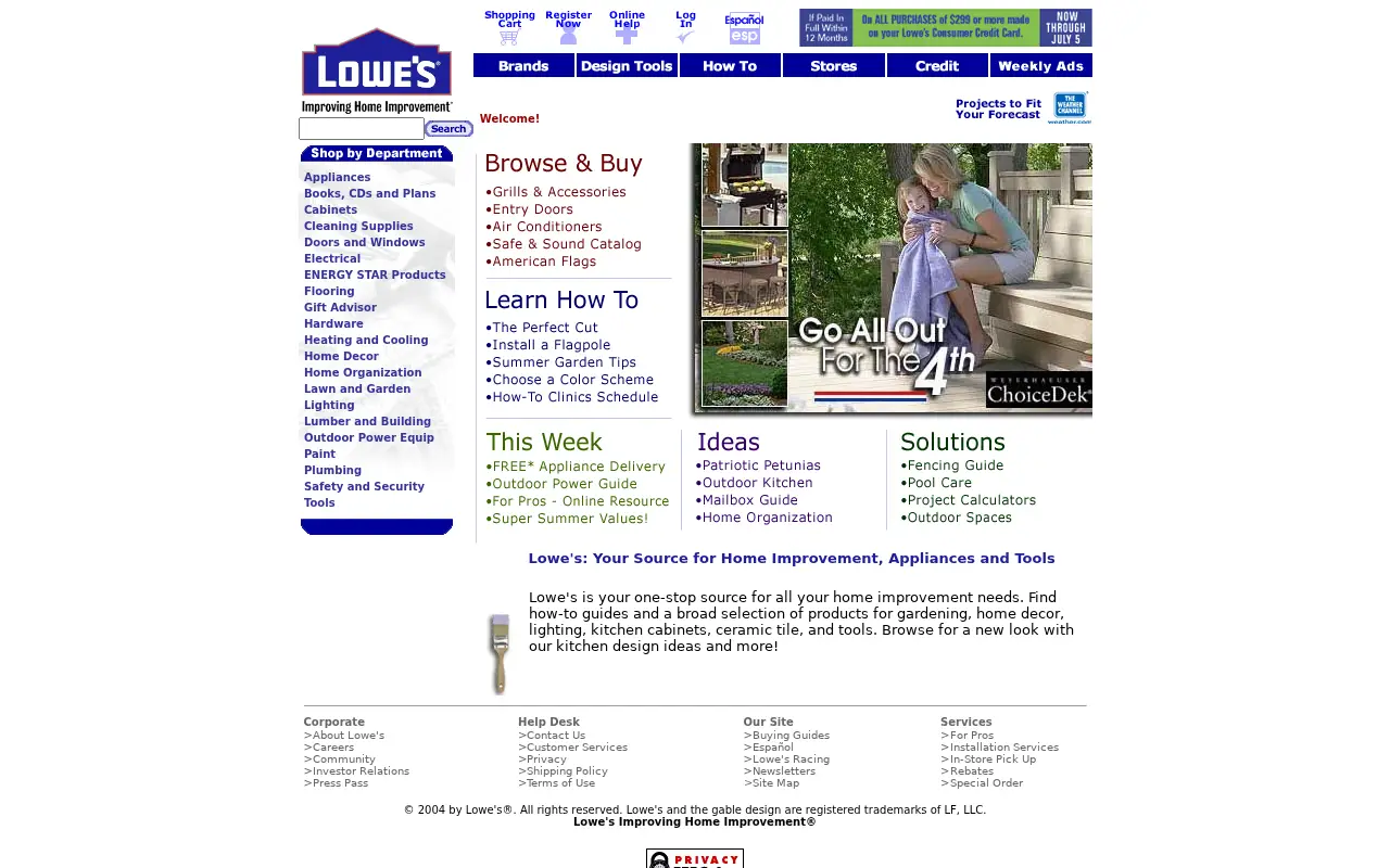 lowes.com in 2004